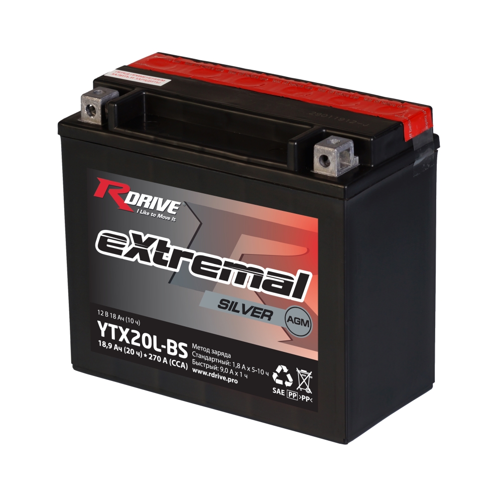 Аккумуляторы RDRIVE RDRIVE SILVER YTX20L-BS купить 8 906 062 07 78