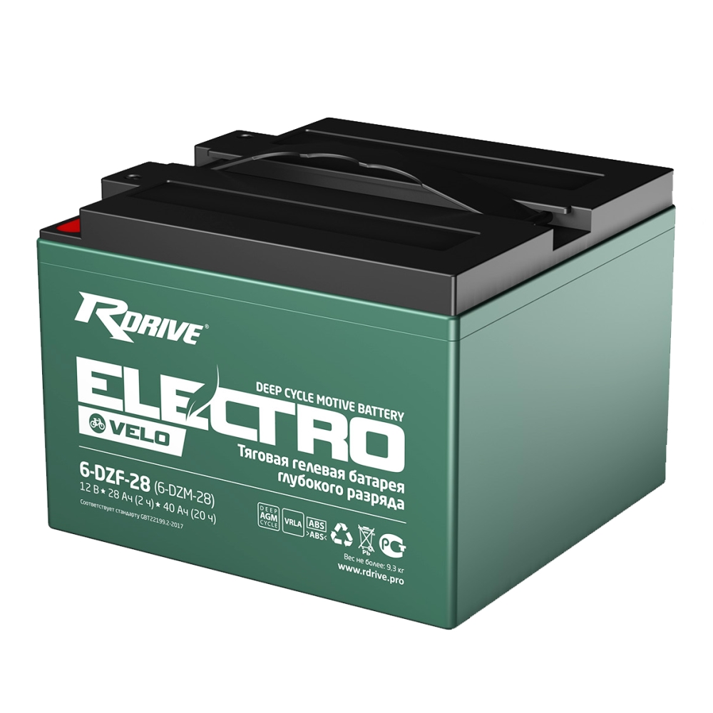Аккумуляторы RDRIVE RDRIVE ELECTRO Velo 6-DZF-28 купить 8 906 062 07 78