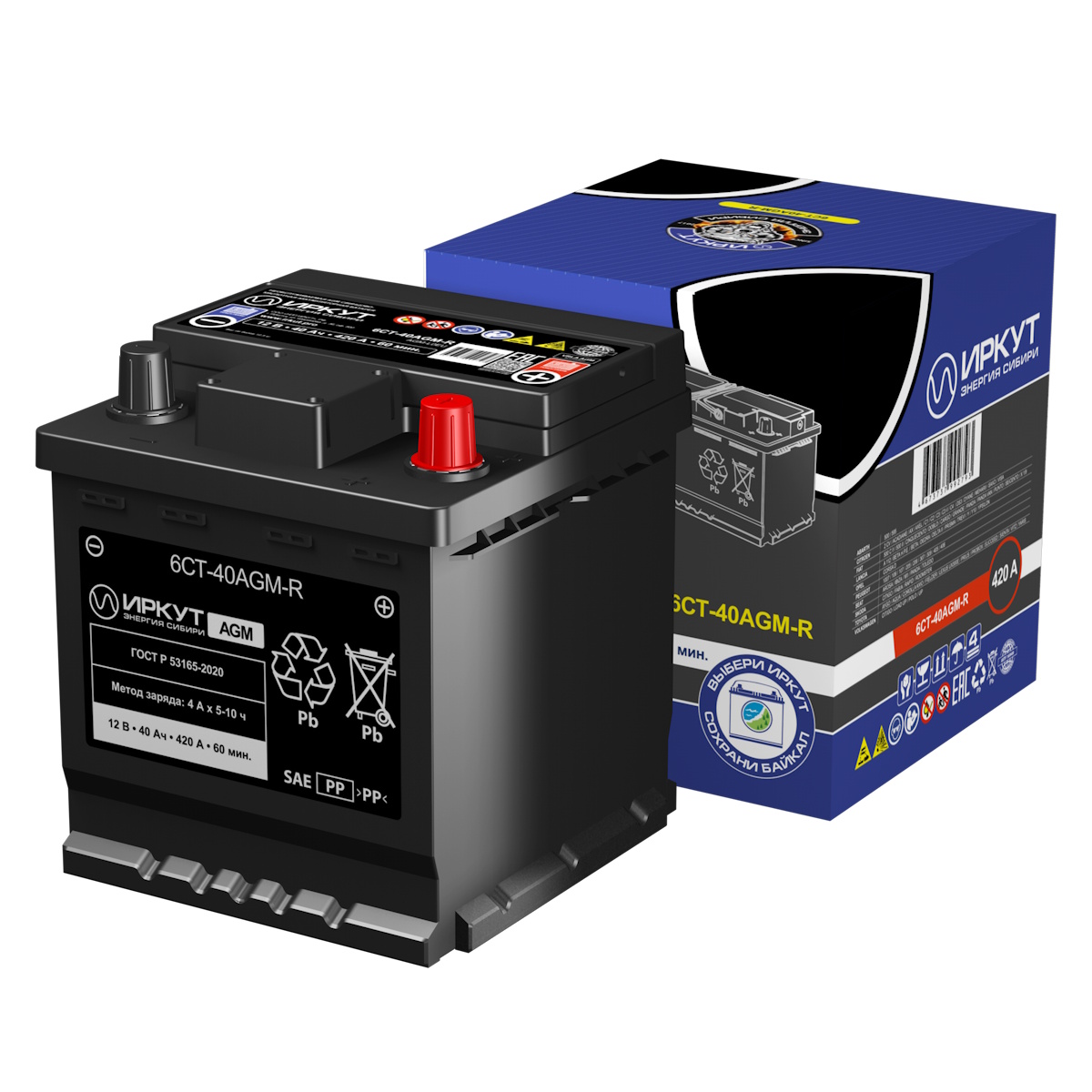 Аккумуляторы ИРКУТ ИРКУТ AGM 40R купить 8 906 062 07 78